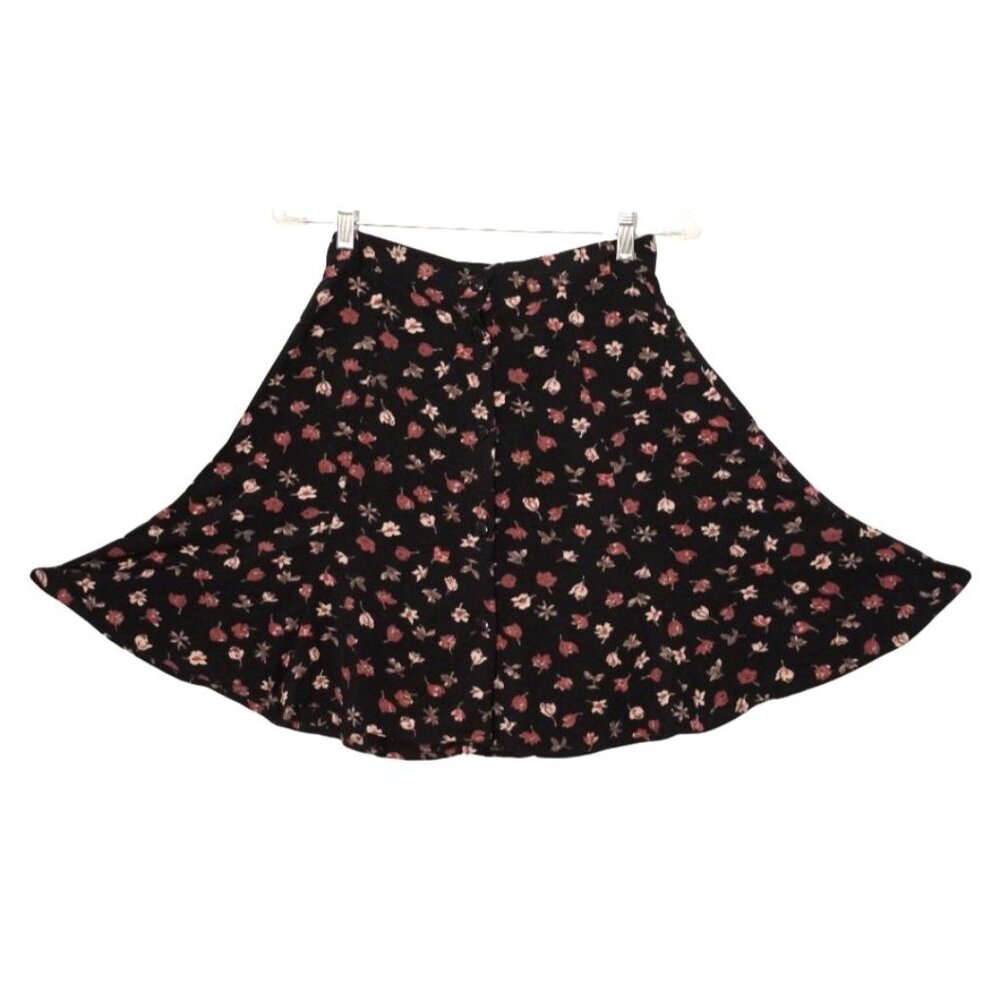 Vintage Byer Cottage Floral Mini Skirt Sz 7 Boho Fairy Academia USA